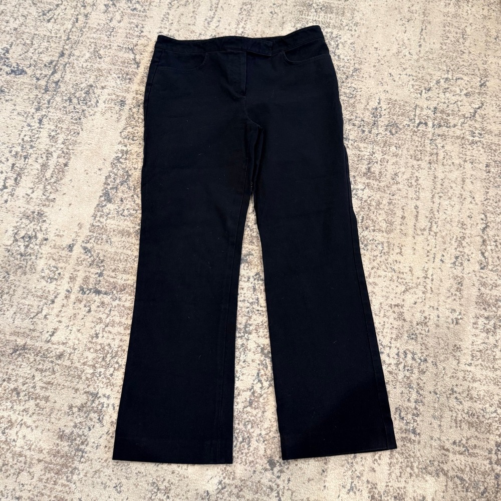 THEORY Black Stretch Crop Pant Size 4 Straight‎ Leg Womens